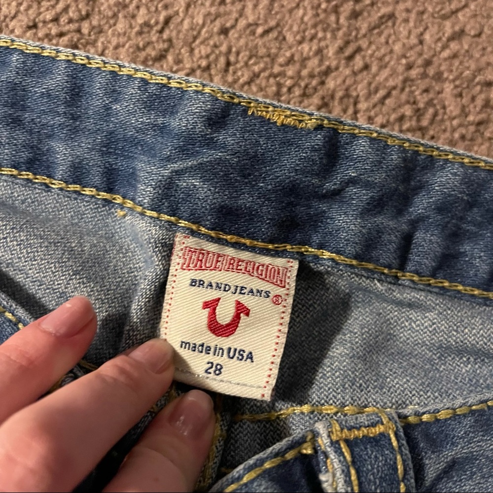 True Religion Low Rise Distressed Jeans - Picture 3 of 5
